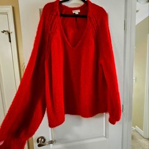 Beautiful chunky red sweater from Ava & Viv.